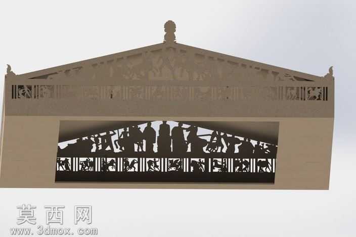 帕台农神庙,钣金件益智、体系结构、3d模型、3d拼图、metalcraft