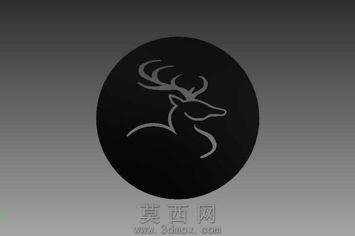 装饰围栏的鹿剪影