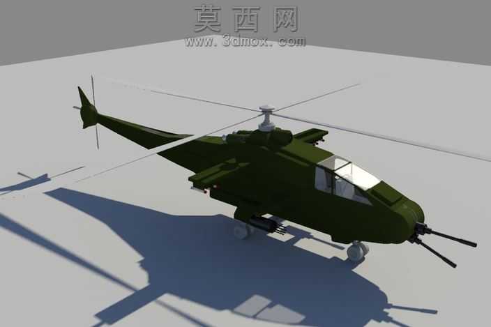 以强大的30毫米枪架军用直升机