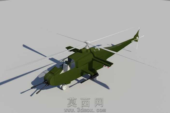 以强大的30毫米枪架军用直升机