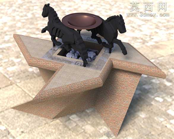 2Horses_Iron桑拿accssesories_Variant6_Assembly与立场和加热器