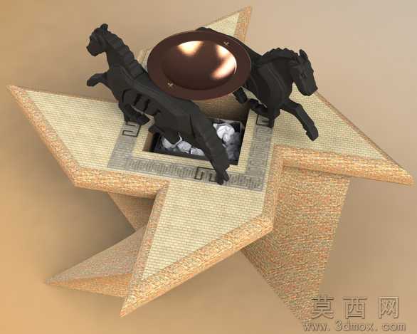 2Horses_Iron桑拿accssesories_Variant6_Assembly与立场和加热器