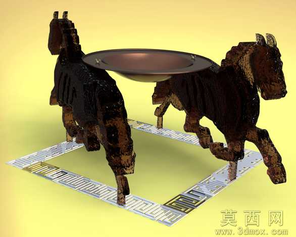 2Horses_Iron桑拿accssesories_Variant6_Assembly与立场和加热器