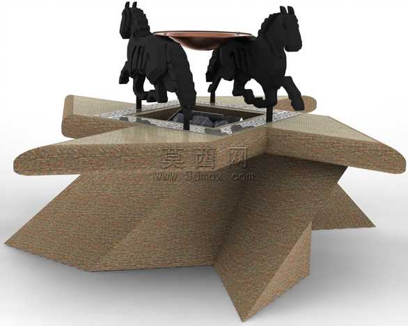 2Horses_Iron桑拿accssesories_Variant6_Assembly与立场和加热器