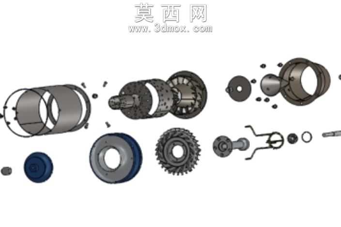 钢筋混凝土喷射引擎的CAD数据