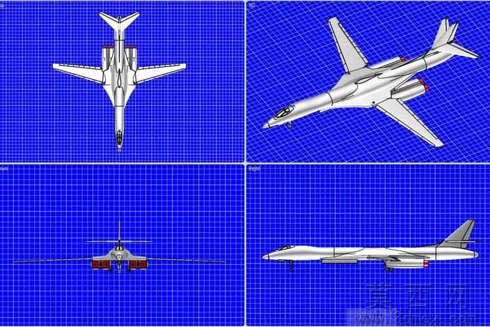 B-1B飞机固体组件模型
