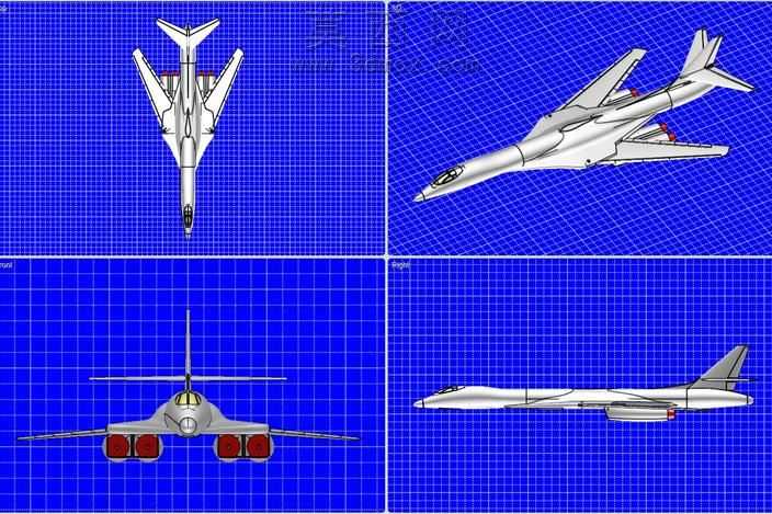 B-1B飞机固体组件模型