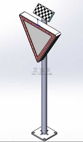 道路标志工作与太阳能