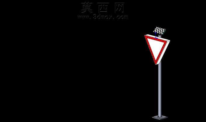 道路标志工作与太阳能