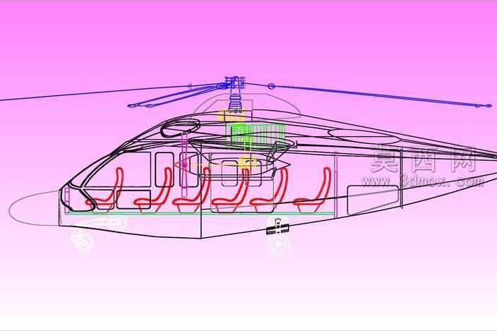 X-3高速复合直升机固体组件模型(Rev2)
