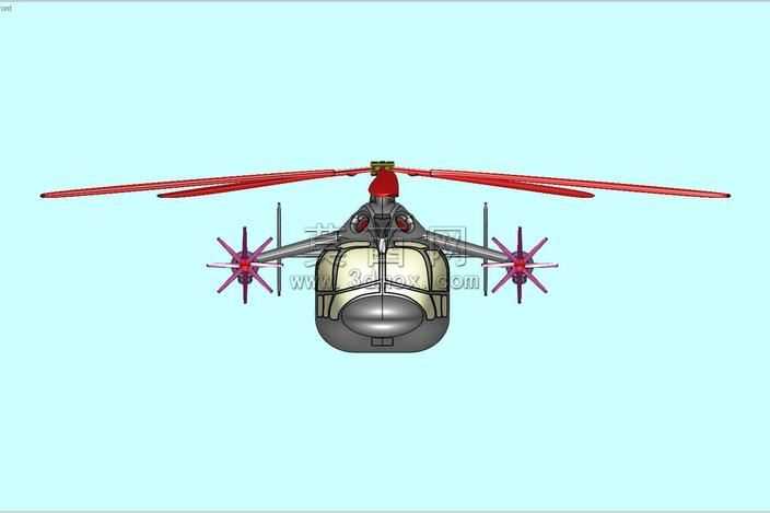 X-3高速复合直升机固体组件模型(Rev2)