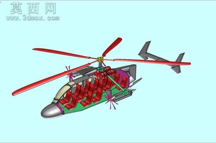 X-3高速复合直升机固体组件模型(Rev2)