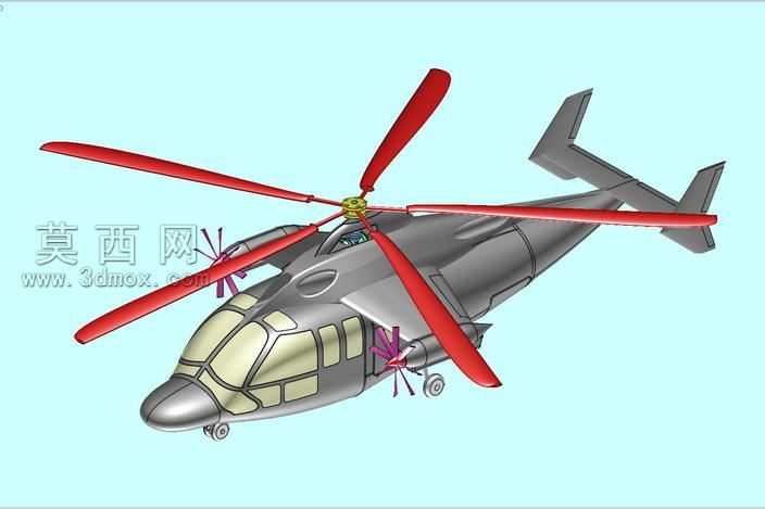 X-3高速复合直升机固体组件模型(Rev2)