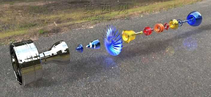 快捷键3d呈现竞争的遄达1000年发动机引擎动画