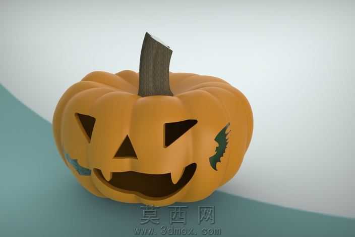 搞怪的万圣节南瓜灯样式3设计模型