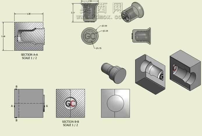 冻结镜头的玻璃模具
