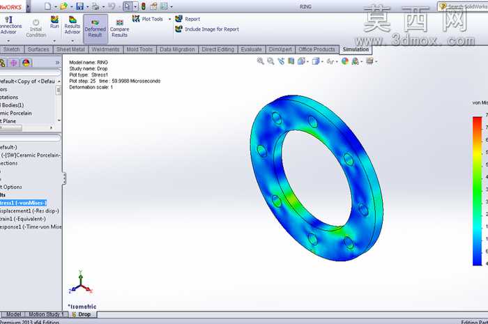 跌落试验(仪德撞上)-Solidworks仿真2013年