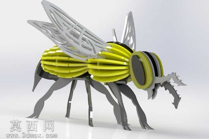 我的"大黄蜂"蜜蜂,黄夹克、黄蜂、金属板拼图、metalcraftdesi