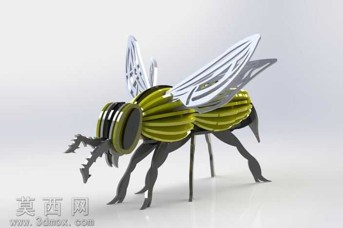 我的"大黄蜂"蜜蜂,黄夹克、黄蜂、金属板拼图、metalcraftdesi