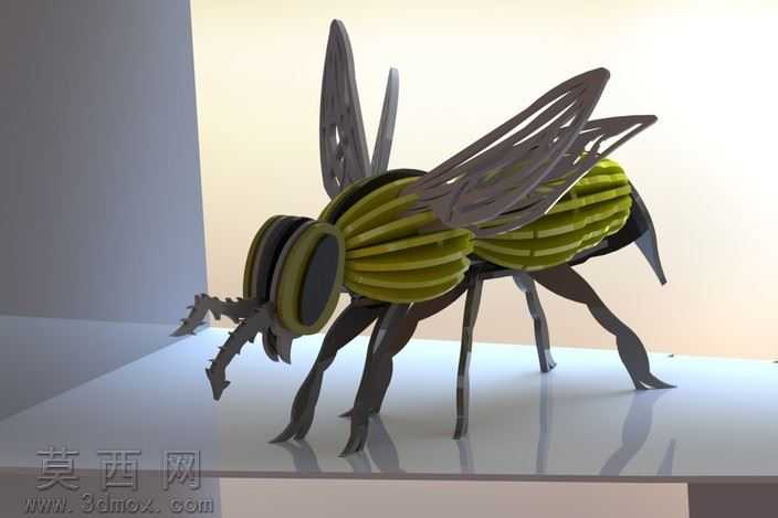 我的"大黄蜂"蜜蜂,黄夹克、黄蜂、金属板拼图、metalcraftdesi