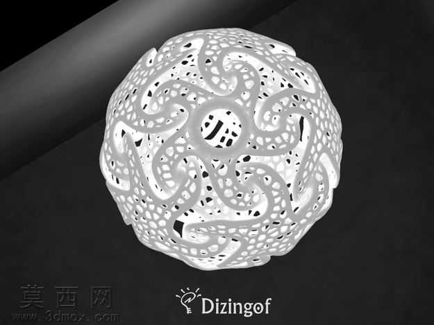Voronoi海星星灯罩-数学艺术由@Dizingof