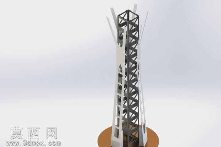 西雅图太空针塔、钣金件的拼图游戏,3d拼图metalcraftdesign