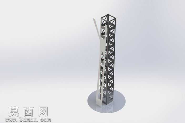 西雅图太空针塔、钣金件的拼图游戏,3d拼图metalcraftdesign