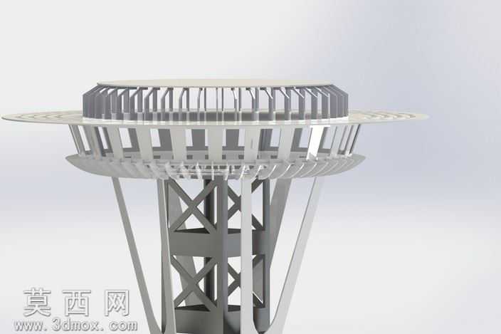 西雅图太空针塔、钣金件的拼图游戏,3d拼图metalcraftdesign