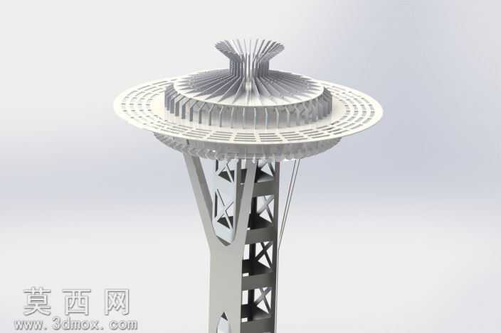 西雅图太空针塔、钣金件的拼图游戏,3d拼图metalcraftdesign