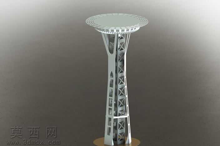 西雅图太空针塔、钣金件的拼图游戏,3d拼图metalcraftdesign
