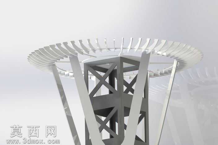 西雅图太空针塔、钣金件的拼图游戏,3d拼图metalcraftdesign