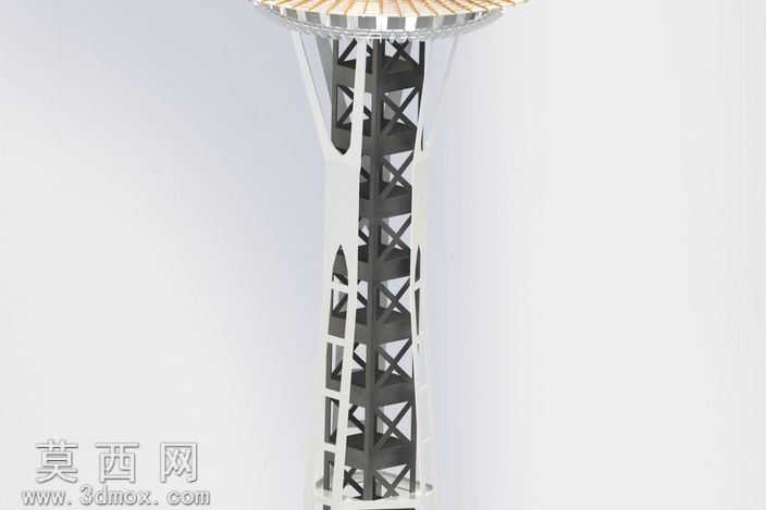 西雅图太空针塔、钣金件的拼图游戏,3d拼图metalcraftdesign