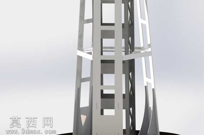 西雅图太空针塔、钣金件的拼图游戏,3d拼图metalcraftdesign