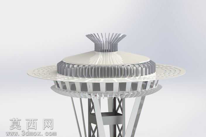 西雅图太空针塔、钣金件的拼图游戏,3d拼图metalcraftdesign