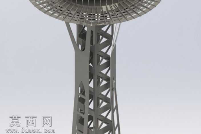 西雅图太空针塔、钣金件的拼图游戏,3d拼图metalcraftdesign