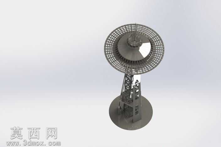 西雅图太空针塔、钣金件的拼图游戏,3d拼图metalcraftdesign