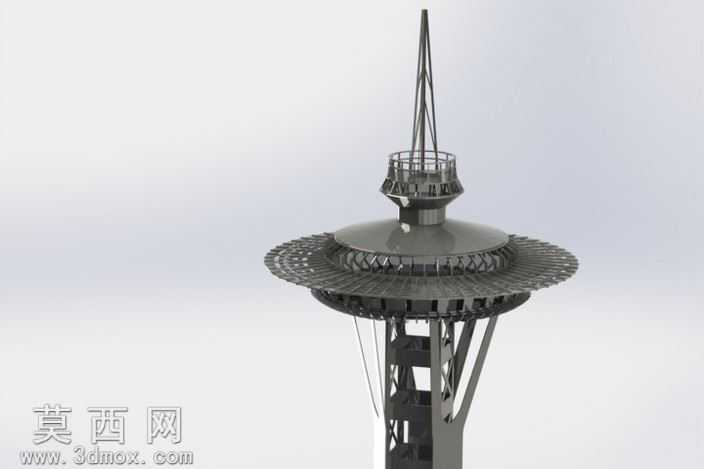 西雅图太空针塔、钣金件的拼图游戏,3d拼图metalcraftdesign