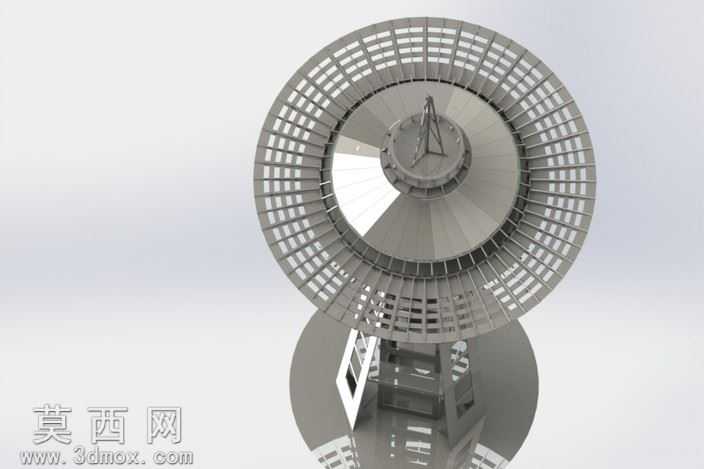 西雅图太空针塔、钣金件的拼图游戏,3d拼图metalcraftdesign