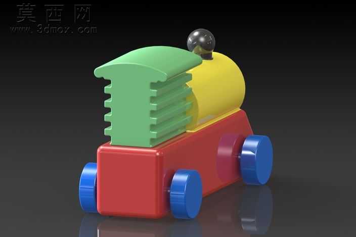 Ultimaker3D打印机玩具设计挑战的机车引擎