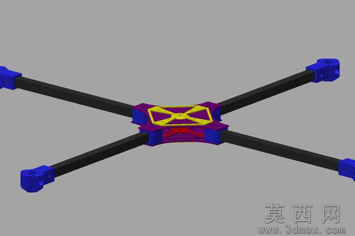 简单的3D可打印四直升机