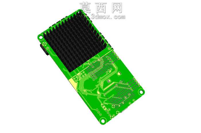 FR4PCB的基质KiCad3d效果图