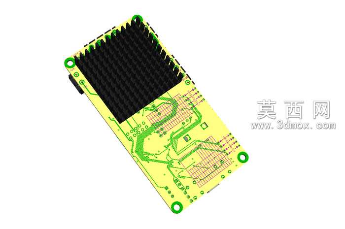 FR4PCB的基质KiCad3d效果图