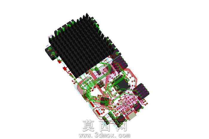 FR4PCB的基质KiCad3d效果图