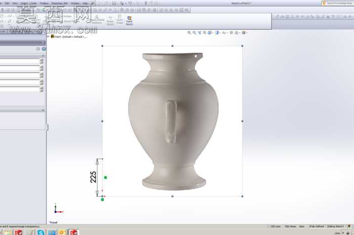 教程-提示将参考图像插入SolidWorks的草图