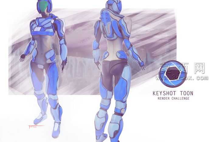 Keyshot科幻英雄