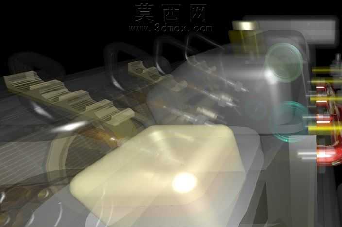模型渲染带电动机
