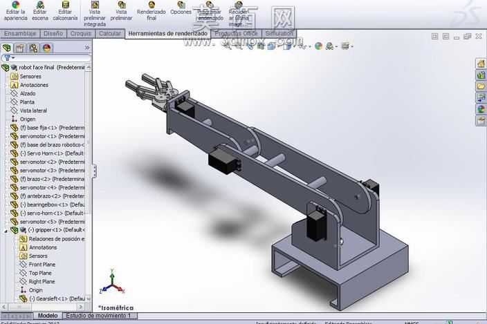 模拟机器人5gdlSOLIDWORKS模拟