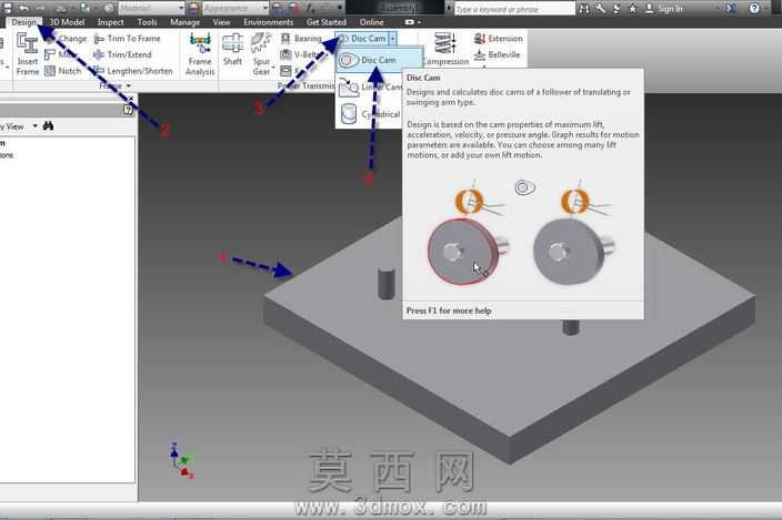 教程:如何使一个凸轮工作Autodesk的发明家