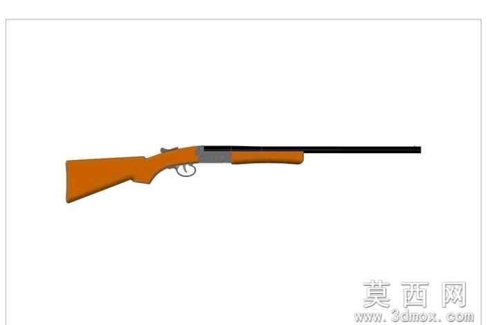 经典折开式单管猎枪三维建模作品