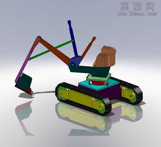 木制挖掘机-孩子玩具
